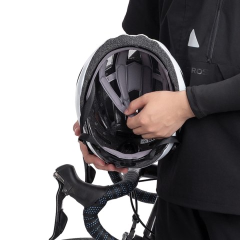 Kask rowerowy Rockbros z wbudowaną lampką - różowy