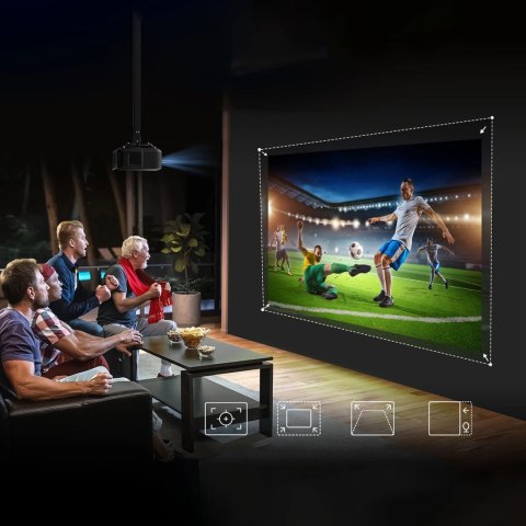 Projektor multimedialny Yaber K3 Pro LCD FullHD 1080p z głośnikami JBL i subwooferem - czarny