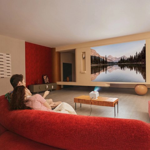 Projektor multimedialny Yaber L2 Plus LCD FullHD 1080p z głośnikami JBL - beżowy