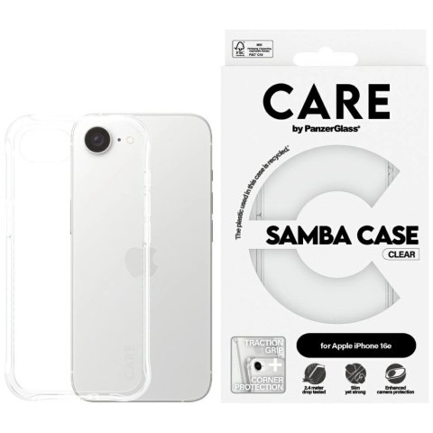 Etui CARE by PanzerGlass Fashion na iPhone 16e - przezroczyste