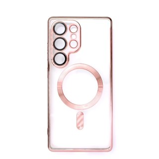 Etui Electroplated Case z MagSafe galwanizowane na iPhone 16e - różowe