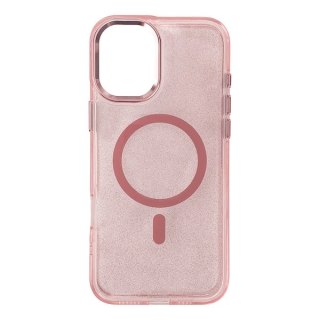 Etui brokatowe Glitter Case z MagSafe na Samsung Galaxy A26 5G - różowe