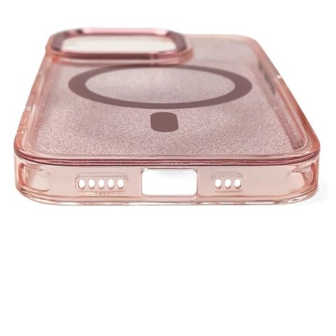 Etui brokatowe Glitter Case z MagSafe na Samsung Galaxy A26 5G - różowe