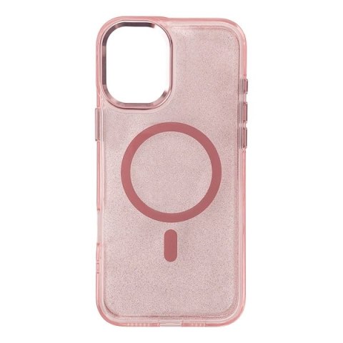 Etui brokatowe Glitter Case z MagSafe na Samsung Galaxy A36 5G - różowe