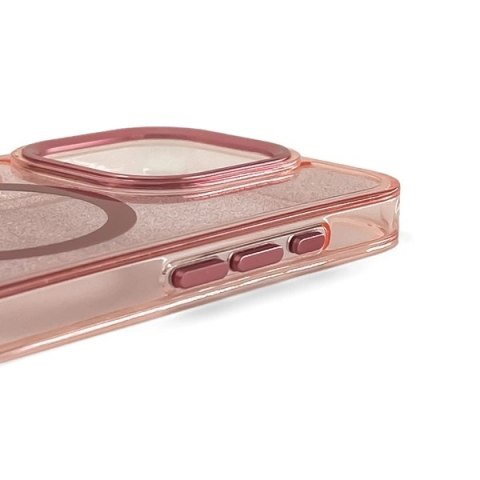Etui brokatowe Glitter Case z MagSafe na Samsung Galaxy A36 5G - różowe