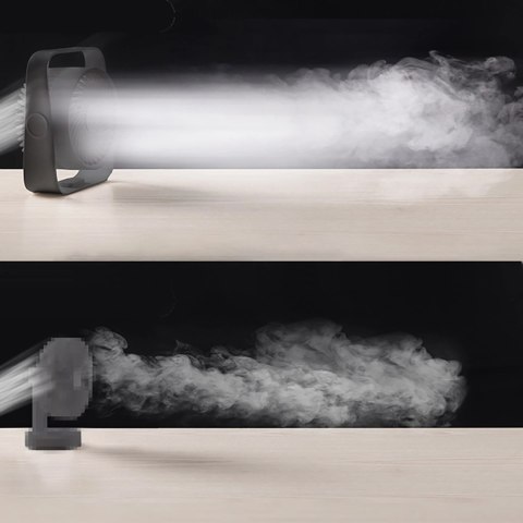 Mini wentylator Rtako WD0Y6S z podwójnym wirnikiem 3600mAh - czarny