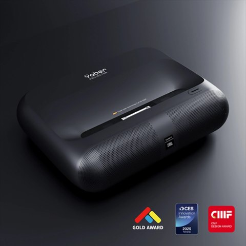 Projektor multimedialny Yaber K300s laserowy RGB FullHD 1080p z głośnikami JBL - czarny