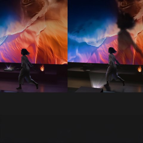 Projektor multimedialny Yaber K300s laserowy RGB FullHD 1080p z głośnikami JBL - czarny