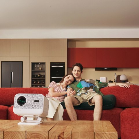 Projektor multimedialny Yaber L2 Plus LCD FullHD 1080p z głośnikami JBL - beżowy