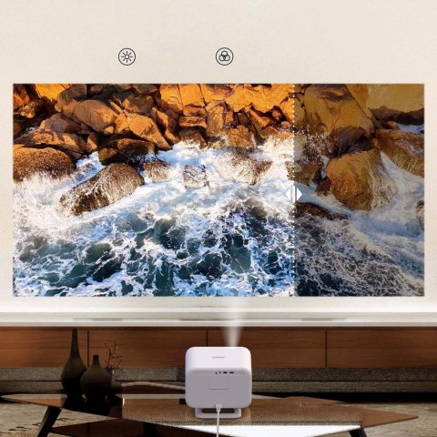 Projektor multimedialny Yaber L2 Plus LCD FullHD 1080p z głośnikami JBL - beżowy