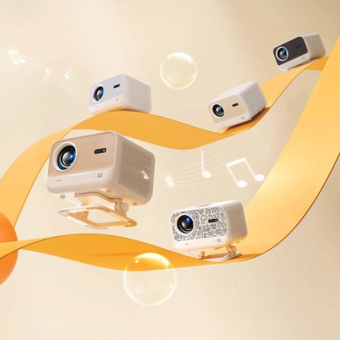 Projektor multimedialny Yaber L2 Plus LCD FullHD 1080p z głośnikami JBL - beżowy