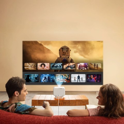 Projektor multimedialny Yaber L2 Plus LCD FullHD 1080p z głośnikami JBL - beżowy