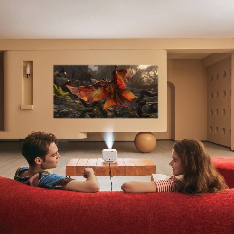 Projektor multimedialny Yaber L2 Plus LCD FullHD 1080p z głośnikami JBL - beżowy