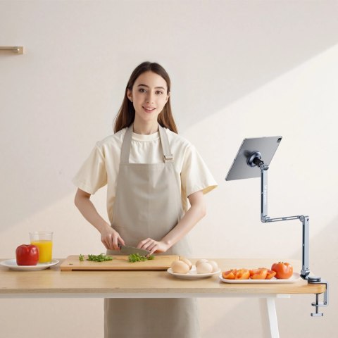 Uchwyt magnetyczny Wozinsky WTY0YS1 obrotowy 360° solidny na telefon tablet - szary