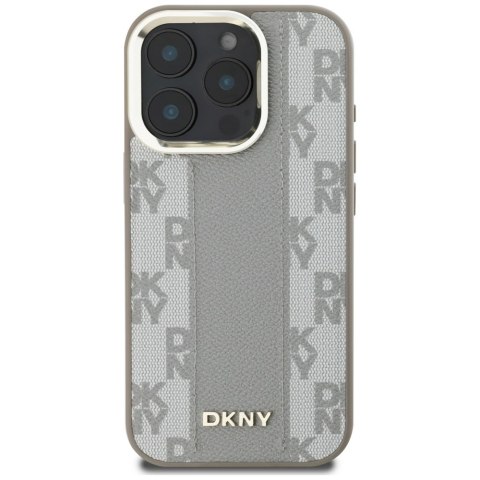 Etui DKNY Checkered Pattern Magsafe na iPhone 16 Pro Max - beżowe