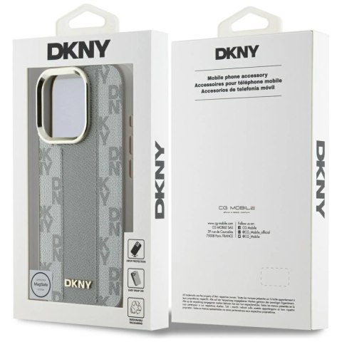 Etui DKNY Checkered Pattern Magsafe na iPhone 16 Pro - beżowe