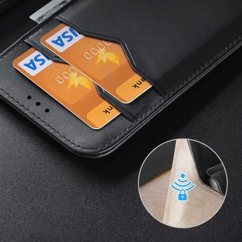 Etui Dux Ducis Hivo na Samsung Galaxy S25 Edge z klapką i ochroną RFID - czarne
