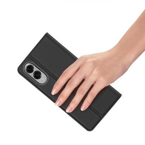 Etui Dux Ducis Skin Pro na Samsung Galaxy S25 Edge z klapką i miejscem na kartę - czarne