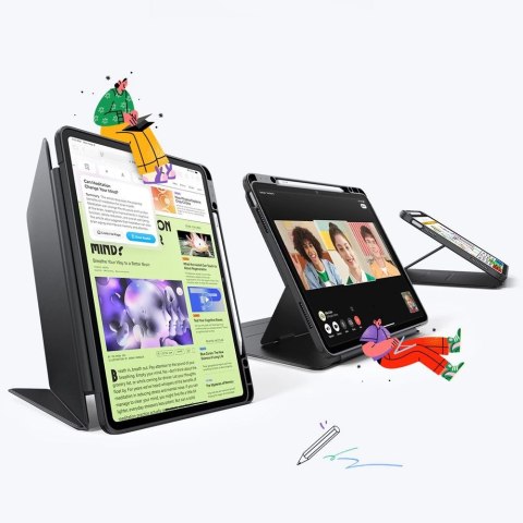 Etui ESR Flip Hybrid na iPad Air 13" 1 / 2 (gen.) 2024-2025 - czarny