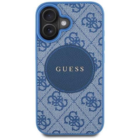 Etui Guess 4G Circle Classic Logo MagSafe na iPhone 16 - niebieskie