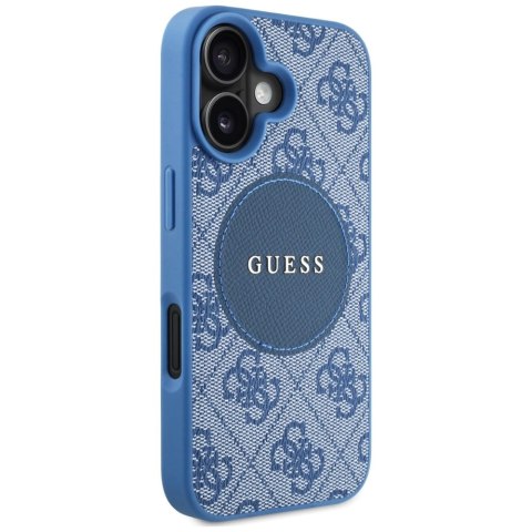 Etui Guess 4G Circle Classic Logo MagSafe na iPhone 16 - niebieskie