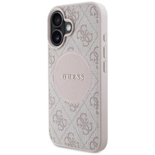 Etui Guess 4G Circle Classic Logo MagSafe na iPhone 16 - różowe