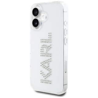 Etui Karl Lagerfeld IML Rhinestones Logo na iPhone 16 - przezroczyste