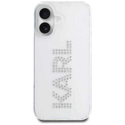 Etui Karl Lagerfeld IML Rhinestones Logo na iPhone 16 - przezroczyste