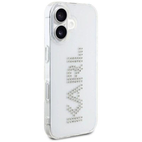 Etui Karl Lagerfeld IML Rhinestones Logo na iPhone 16 - przezroczyste