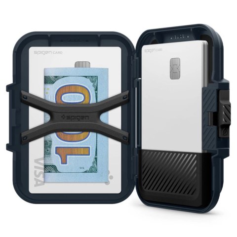 Etui Spigen Lock Fit MagSafe na karty - granatowy