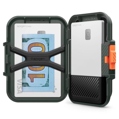 Etui Spigen Lock Fit MagSafe na karty - zielony