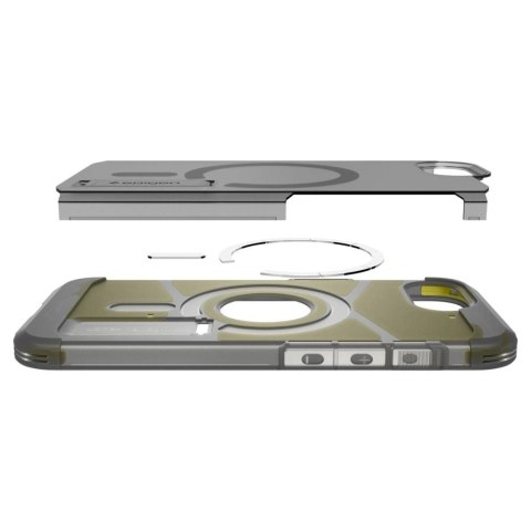Etui Spigen Tough Armor MagSafe na iPhone 16e - przezroczysto-szare