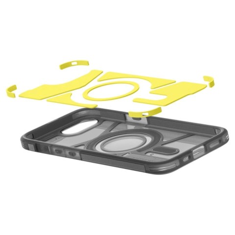 Etui Spigen Tough Armor MagSafe na iPhone 16e - przezroczysto-szare