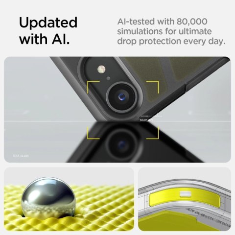 Etui Spigen Tough Armor MagSafe na iPhone 16e - przezroczysto-szare