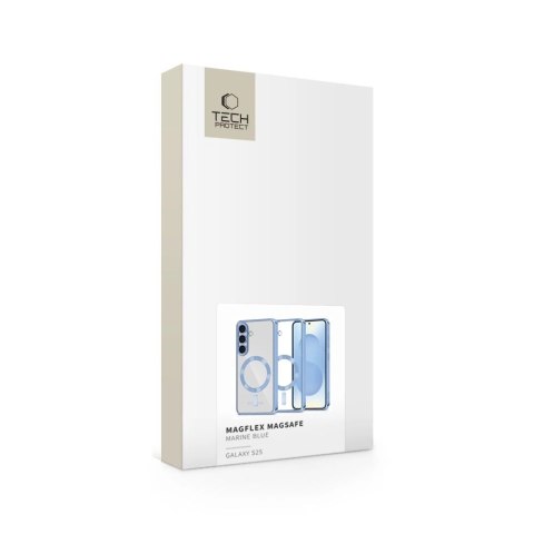 Etui Tech-Protect MagFlex MagSafe na Samsung Galaxy S25 - przezroczysto-niebieskie