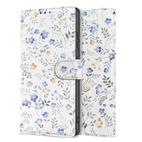 Etui Tech-Protect Wallet na Samsung Galaxy A26 5G - stokrotki z liśćmi