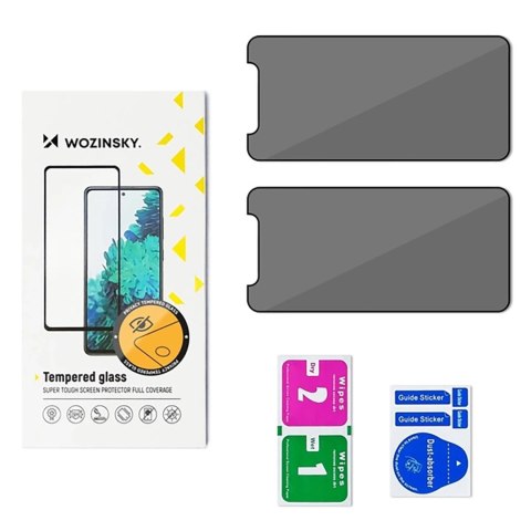 Szkło hartowane Wozinsky Privacy Glass przywatyzujące na Xiaomi POCO M7, 2-pak