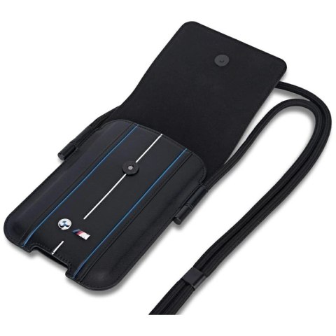 Torebka BMW Phone Pouch Blue Stripes na telefon - czarna