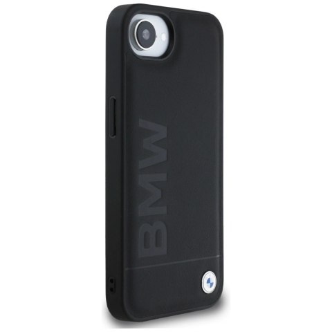 Etui BMW Leather Hot Stamp na iPhone 16e - czarne