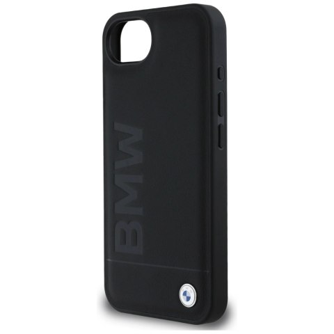 Etui BMW Leather Hot Stamp na iPhone 16e - czarne