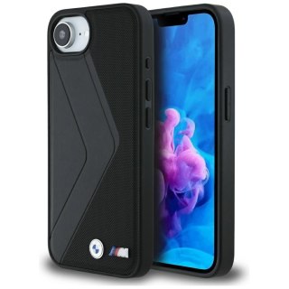 Etui BMW Oversized Stripes MagSafe na iPhone 16e - czarne