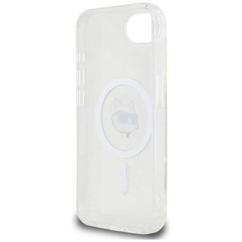 Etui Karl Lagerfeld IML Metal Choupette Head MagSafe na iPhone 16e - białe