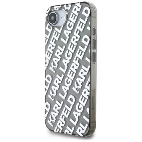 Etui Karl Lagerfeld IML Repeat Logo na iPhone 16e - srebrne
