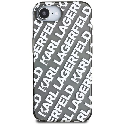 Etui Karl Lagerfeld IML Repeat Logo na iPhone 16e - srebrne