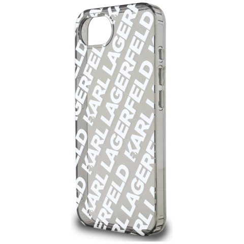 Etui Karl Lagerfeld IML Repeat Logo na iPhone 16e - srebrne