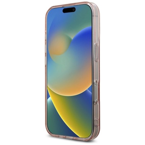 Etui Karl Lagerfeld IML Rhinestones Logo na iPhone 16 Pro - różowe