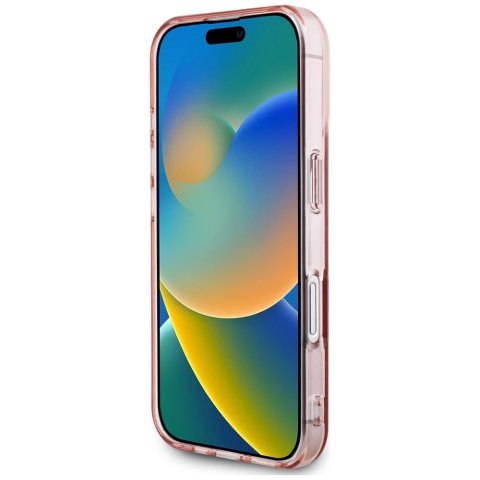 Etui Karl Lagerfeld IML Rhinestones Logo na iPhone 16 - różowe