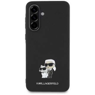 Etui Karl Lagerfeld Saffiano w/ K&C Metal Logo na Samsung Galaxy A56 - czarne