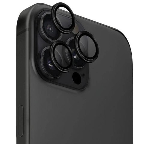 Szkło ochronne UNIQ Optix Aluminium Camera Lens Protector iPhone 16 Pro / 16 Pro Max z aplikatorem - czarne