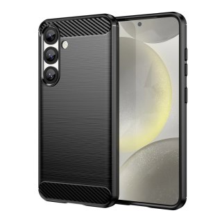 Etui Carbon Case elastyczne silikonowe na Xiaomi Redmi Turbo 4 / Xiaomi Poco X7 Pro - czarne